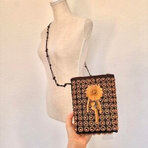 Vintage Beaded Crossbody Bag